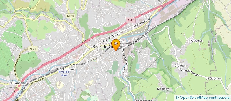 localisation de l'entreprise MONSIEUR GERALD GAUDIN à RIVE-DE-GIER