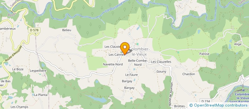 localisation de l'entreprise MONSIEUR GERALD GAYET  COLOMBIER-LE-VIEUX