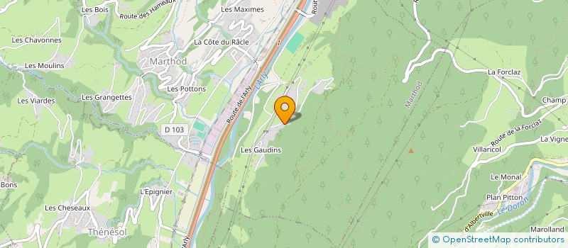 localisation de l'entreprise MONSIEUR GERALD GLAIRON-MONDET  MARTHOD