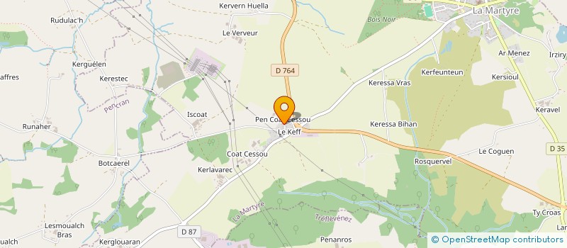 localisation de l'entreprise MONSIEUR GERALD KERDONCUFF  LA MARTYRE