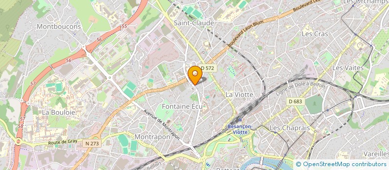 localisation de l'entreprise MONSIEUR GERALD LEFEBVRE  BESANCON