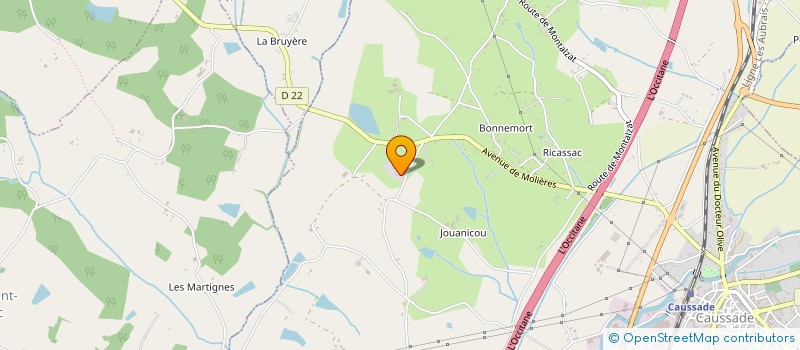 localisation de l'entreprise MONSIEUR GERALD LEGIER  CAUSSADE