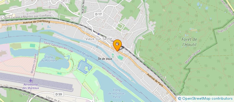 localisation de l'entreprise MONSIEUR GERALD MERCIER  VAUX-SUR-SEINE