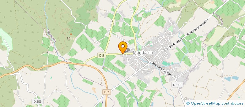 localisation de l'entreprise MONSIEUR GERALD METRAL  MONTBAZIN