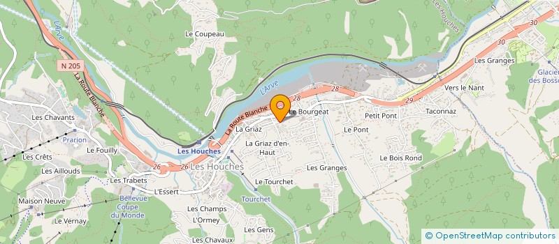 localisation de l'entreprise MONSIEUR GERALD MOREL  LES HOUCHES