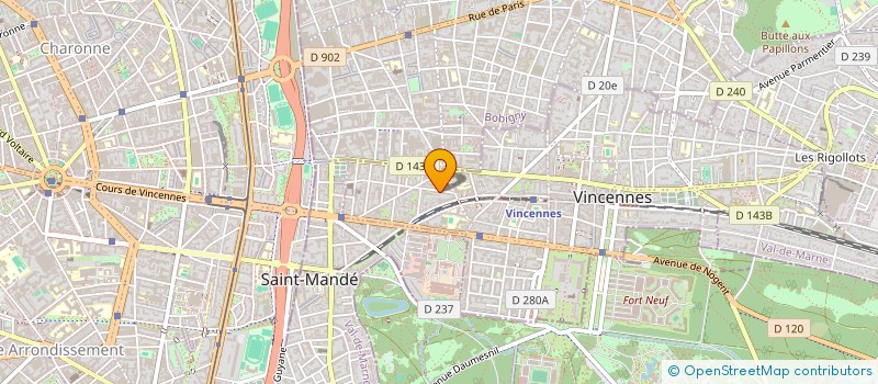 localisation de l'entreprise MONSIEUR GERALD OBRINGER à VINCENNES