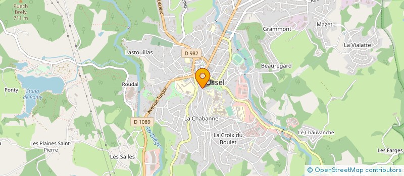 localisation de l'entreprise MONSIEUR GERALD PEYRONNET à USSEL