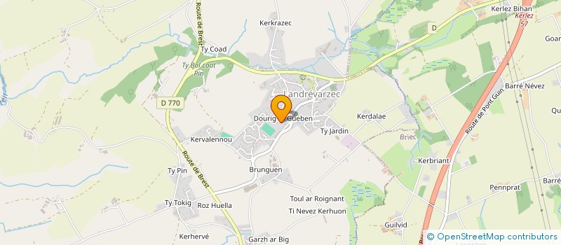 localisation de l'entreprise MONSIEUR GERALD PRIMA  LANDREVARZEC