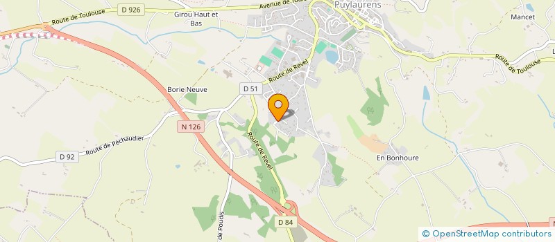 localisation de l'entreprise MONSIEUR GERALD RETOURNAT à PUYLAURENS