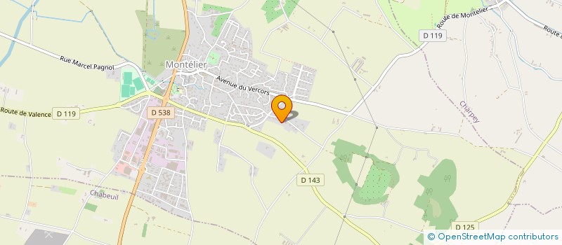 localisation de l'entreprise MONSIEUR GERALD ROULLIAUX  MONTELIER