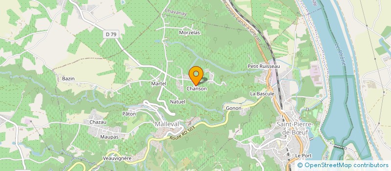 localisation de l'entreprise MONSIEUR GERALD RUARD  MALLEVAL