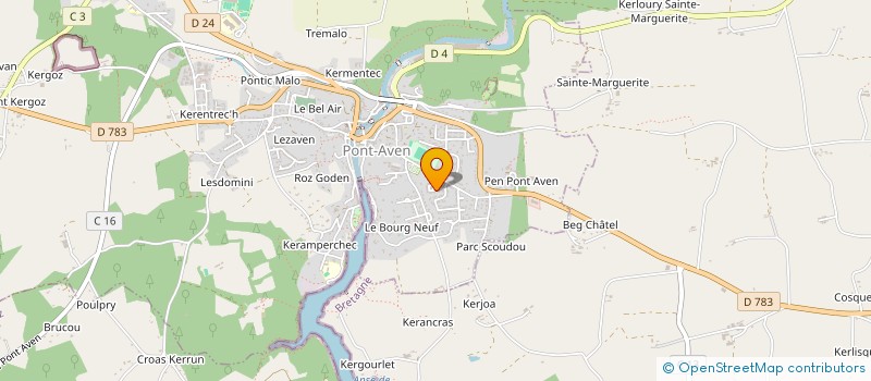 localisation de l'entreprise MONSIEUR GERALD TECHER  PONT AVEN