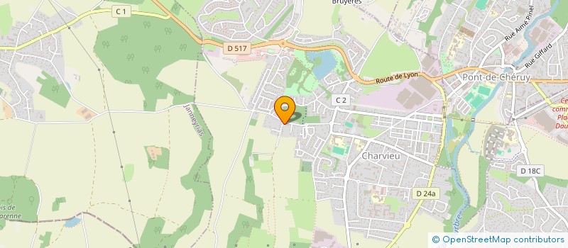 localisation de l'entreprise MONSIEUR GERARD ADAMOLI  CHARVIEU-CHAVAGNEUX