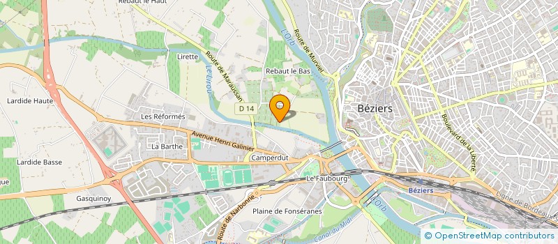 localisation de l'entreprise MONSIEUR GERARD ALLONGE  BEZIERS