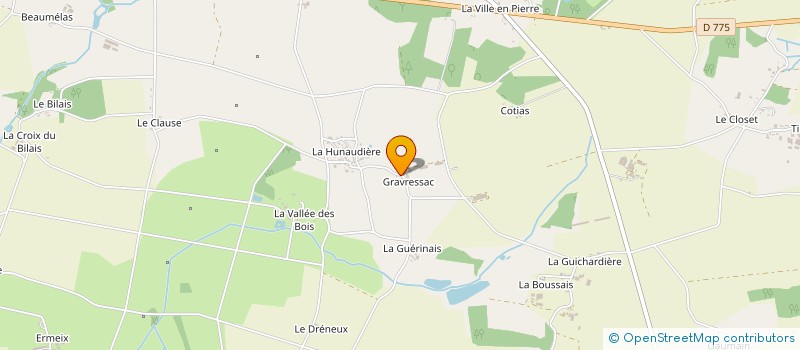 localisation de l'entreprise MONSIEUR GERARD AMELINE  AVESSAC