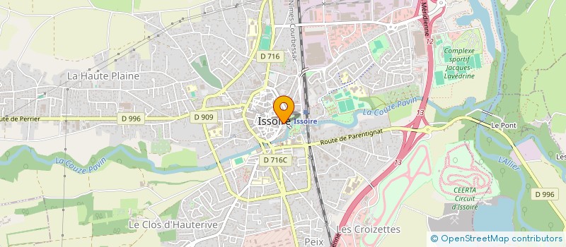 localisation de l'entreprise MONSIEUR GERARD ASTIER à ISSOIRE