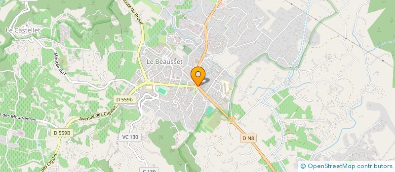 localisation de l'entreprise MONSIEUR GERARD AUBERT  LE BEAUSSET