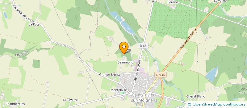 localisation de l'entreprise MONSIEUR GERARD AUJOUD  SAINT-TRIVIER-SUR-MOIGNANS