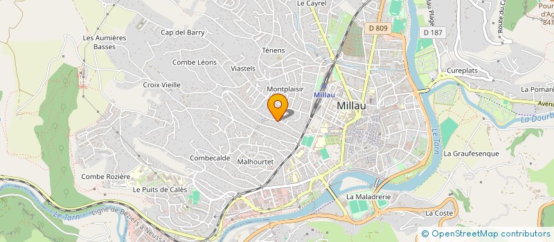 localisation de l'entreprise MONSIEUR GERARD AYOT  MILLAU