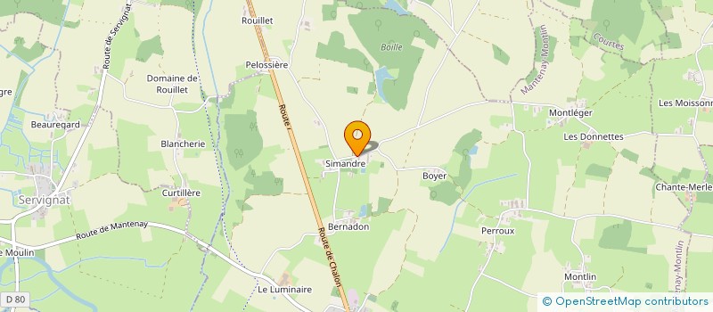 localisation de l'entreprise MONSIEUR GERARD BADOUX  MANTENAY-MONTLIN