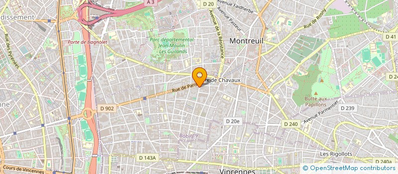 localisation de l'entreprise MONSIEUR GERARD BARRACHIN à MONTREUIL