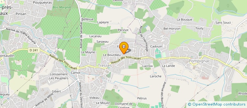 localisation de l'entreprise MONSIEUR GERARD BAUD à TRESSES