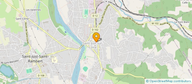 localisation de l'entreprise MONSIEUR GERARD BEAUJEU  SAINT-JUST-SAINT-RAMBERT