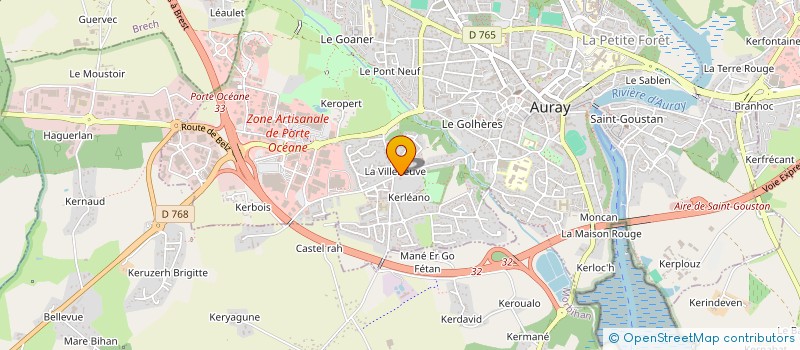 localisation de l'entreprise MONSIEUR GERARD BECHU à AURAY