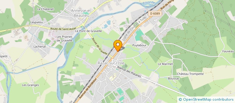 localisation de l'entreprise MONSIEUR GERARD BELLE  RAZAC-SUR-L'ISLE