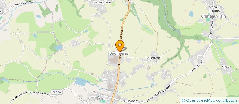 localisation de l'entreprise MONSIEUR GERARD BERGER  ECLOSE-BADINIERES