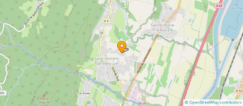 localisation de l'entreprise MONSIEUR GERARD BERTHET  SAINT-VINCENT-DE-MERCUZE