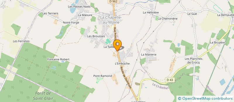 localisation de l'entreprise MONSIEUR GERARD BERTRAND à LA CHAPELLE-AU-MOINE