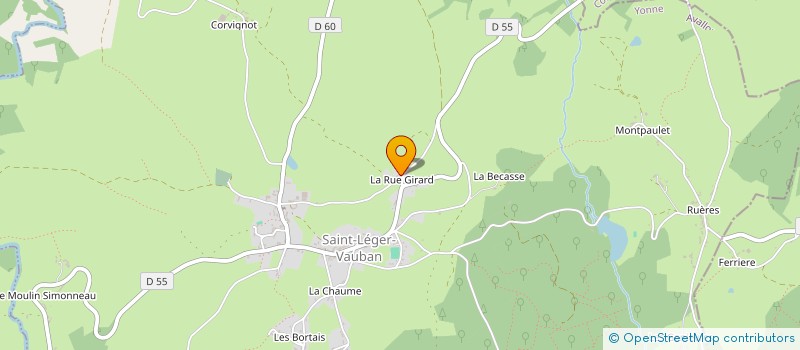 localisation de l'entreprise MONSIEUR GERARD BIERRY  SAINT-LEGER-VAUBAN
