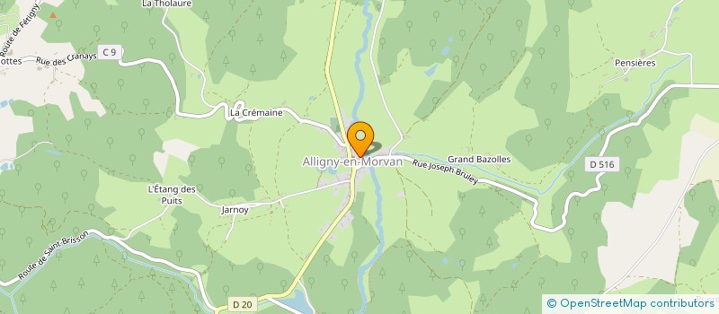 localisation de l'entreprise MONSIEUR GERARD BITON à ALLIGNY-EN-MORVAN