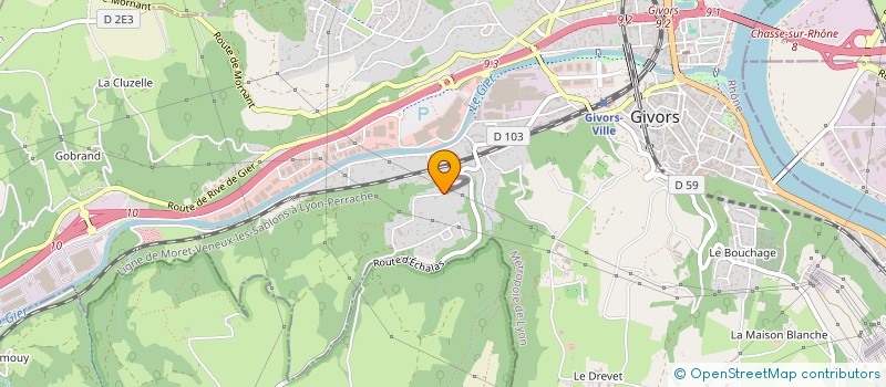 localisation de l'entreprise MONSIEUR GERARD BODARD  GIVORS