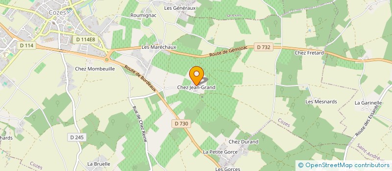 localisation de l'entreprise MONSIEUR GERARD BOISNARD  COZES