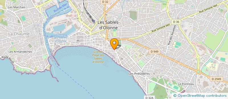 localisation de l'entreprise MONSIEUR GERARD BONHOMME-GUILBERT à LES SABLES D'OLONNE