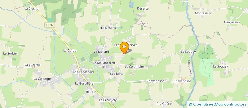 localisation de l'entreprise MONSIEUR GERARD BONNARD à MARSONNAS