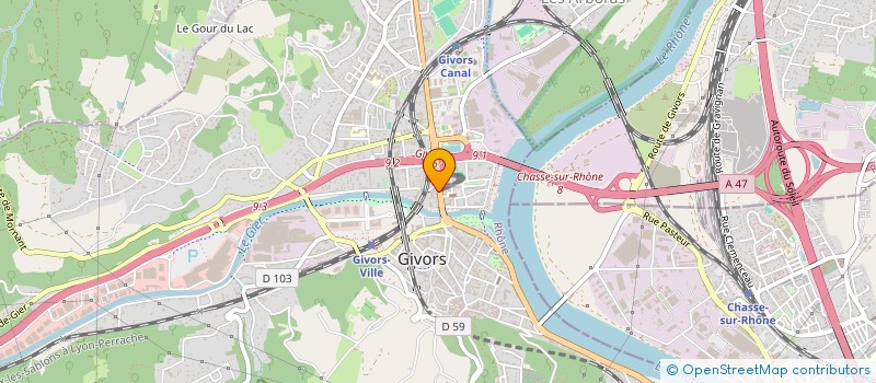 localisation de l'entreprise MONSIEUR GERARD BONNET à GIVORS