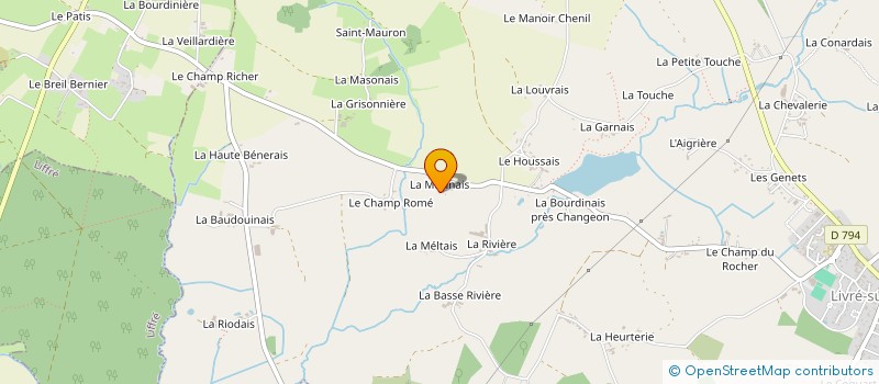 localisation de l'entreprise MONSIEUR GERARD BORDAIS  LIVRE-SUR-CHANGEON