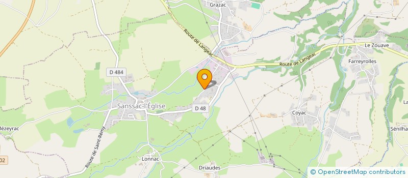 localisation de l'entreprise MONSIEUR GERARD BORRELLY  SANSSAC L'EGLISE