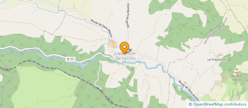 localisation de l'entreprise MONSIEUR GERARD BOUDES  LAPANOUSE-DE-CERNON