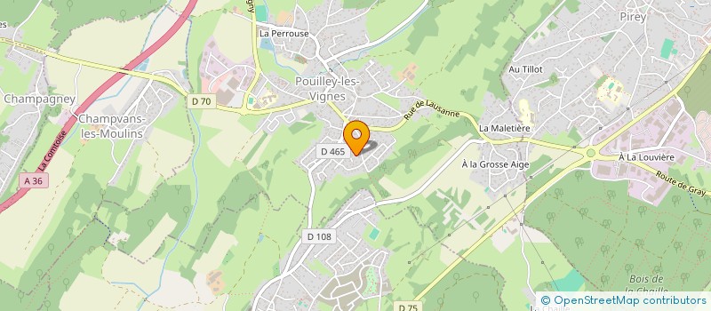 localisation de l'entreprise MONSIEUR GERARD BOUHELIER  POUILLEY-LES-VIGNES