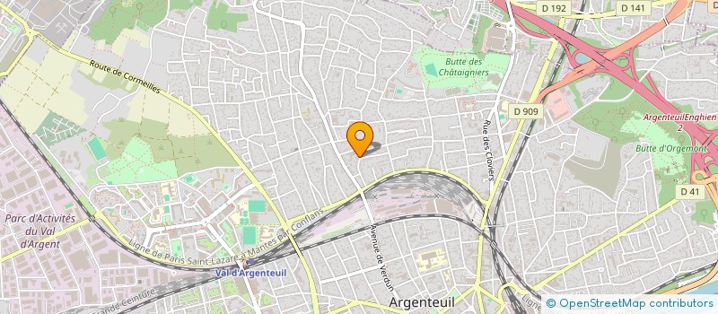 localisation de l'entreprise MONSIEUR GERARD BOURGEAIS  ARGENTEUIL