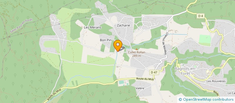 localisation de l'entreprise MONSIEUR GERARD BRAIDA  BAGNOLS-EN-FORET