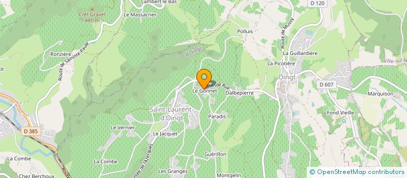 localisation de l'entreprise MONSIEUR GERARD BRAYMAND  VAL D'OINGT