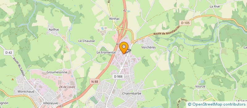 localisation de l'entreprise MONSIEUR GERARD BREDY  YSSINGEAUX