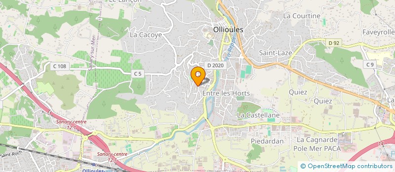 localisation de l'entreprise MONSIEUR GERARD BRENIER à OLLIOULES