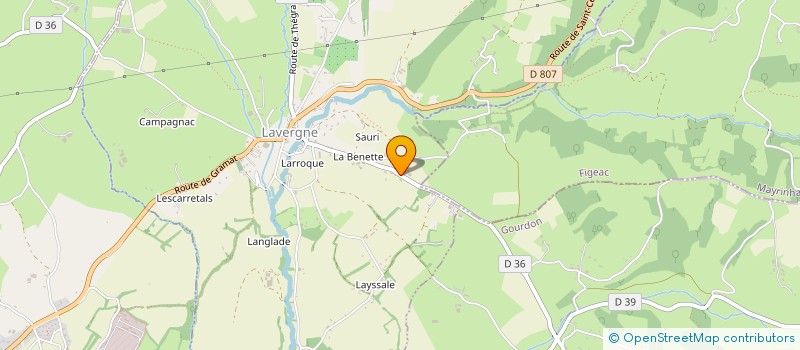 localisation de l'entreprise MONSIEUR GERARD BRUNET  LAVERGNE