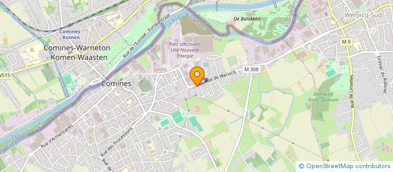 localisation de l'entreprise MONSIEUR GERARD BRUNET  COMINES